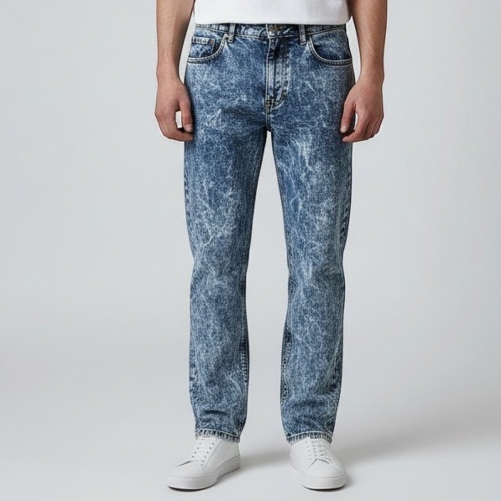 Levis 511 Slim Fit Jeans Mens 36x32 Blue Acid Wash Denim 28833-0328 Retro Urban